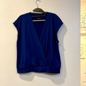 Banana Republic Royal Blue Wrap Blouse